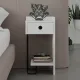 Κομοδίνο μελαμίνης Sirius Megapap δεξί χρώμα λευκό 32x30x61εκ. - Κομοδίνα
