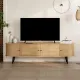 Έπιπλο τηλεόρασης Gentle Megapap χρώμα sapphire oak 180x40x52εκ.