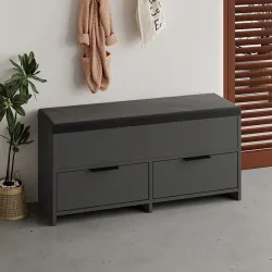 Παπουτσοθήκη Cove Megapap χρώμα ανθρακί 106x34x51,5εκ.
