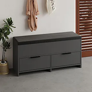 Παπουτσοθήκη Cove Megapap χρώμα ανθρακί 106x34x51,5εκ.