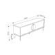 Έπιπλο τηλεόρασης Gora Megapap χρώμα sapphire oak - λευκό 140x35,6x51εκ.