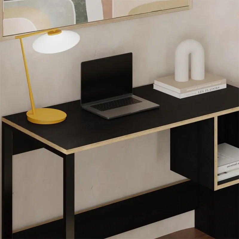 Γραφείο εργασίας Cubo Megapap χρώμα black wood 110x50x75εκ.