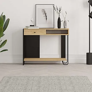 Κονσόλα Sirius Megapap χρώμα sapphire oak - silky black 100x35x79εκ.