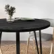 Τραπέζι Xana Megapap χρώμα black wood Ø90x77,5εκ.