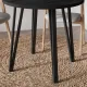 Τραπέζι Xana Megapap χρώμα black wood Ø90x77,5εκ.