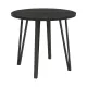 Τραπέζι Xana Megapap χρώμα black wood Ø90x77,5εκ.