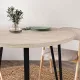 Τραπέζι Xana Megapap χρώμα travertine Ø90x77,5εκ.
