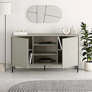 Μπουφές Frem Megapap χρώμα ash green 150x40x81εκ.