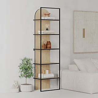 Βιβλιοθήκη Archy Megapap χρώμα sapphire oak 53x31,7x180εκ.