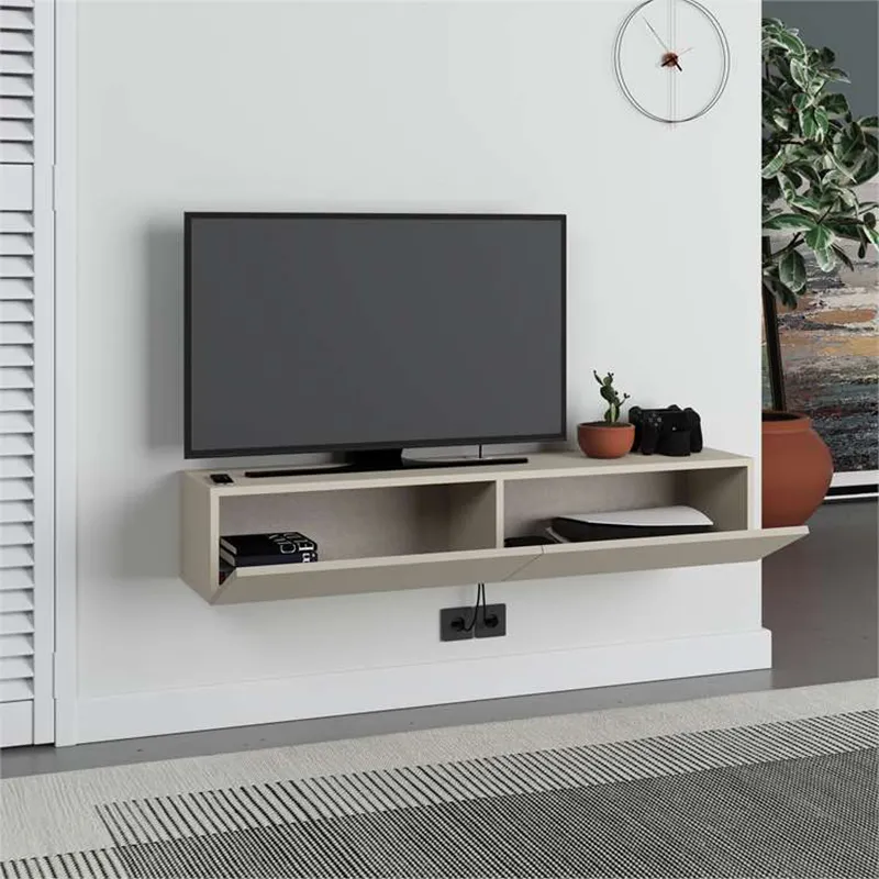 Έπιπλο τηλεόρασης επιτοίχιο Francy Megapap χρώμα sandstone 135x31,7x25εκ.
