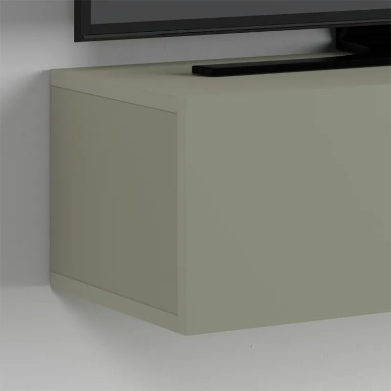 Έπιπλο τηλεόρασης επιτοίχιο Francy Megapap χρώμα ash green 135x31,7x25εκ.