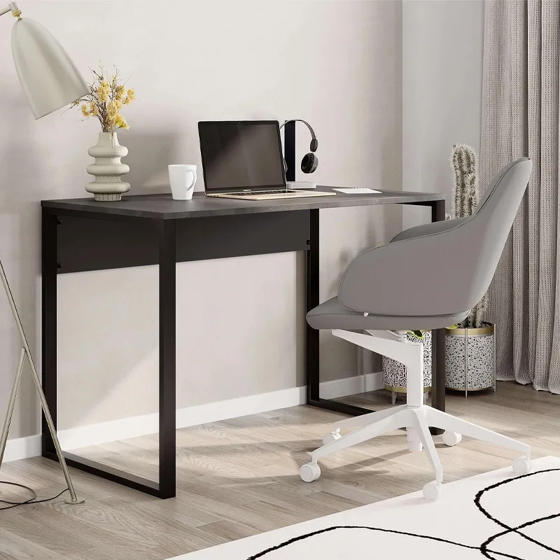 Γραφείο εργασίας Inna Megapap χρώμα γκρι ρετρό - silky black 100x60x75εκ.