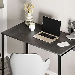 Γραφείο εργασίας Inna Megapap χρώμα γκρι ρετρό - silky black 100x60x75εκ.