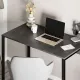 Γραφείο εργασίας Inna Megapap χρώμα γκρι ρετρό - silky black 100x60x75εκ.