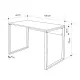 Γραφείο εργασίας Inna Megapap χρώμα γκρι ρετρό - silky black 100x60x75εκ.