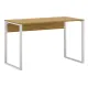 Γραφείο εργασίας Inna Megapap χρώμα sapphire oak - λευκό 100x60x75εκ.