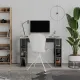Γραφείο εργασίας Colmar Megapap χρώμα ανθρακί - λευκό 106x50x75εκ.