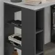 Γραφείο εργασίας Colmar Megapap χρώμα ανθρακί - λευκό 106x50x75εκ.