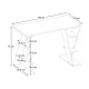 Γραφείο εργασίας Papillon Megapap χρώμα ανθρακί 106x50x75εκ