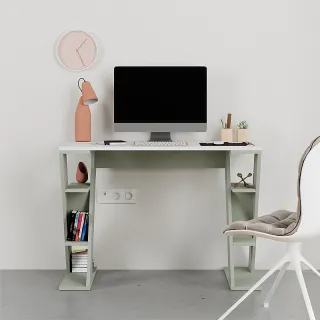 Γραφείο εργασίας Papillon Megapap χρώμα ash green - λευκό 106x50x75εκ