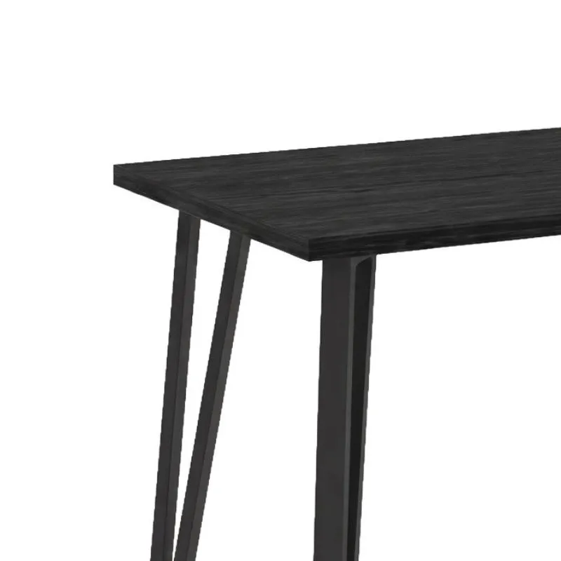 Τραπέζι Xana Megapap χρώμα black wood 120x70x77,5εκ.