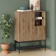 Μπουφές Amira Megapap χρώμα καρυδί Ud - black wood 90x40x125εκ.