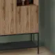 Μπουφές Amira Megapap χρώμα καρυδί Ud - black wood 90x40x125εκ.