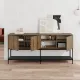 Μπουφές Amira Megapap χρώμα καρυδί Ud - black wood 180x40x80εκ.
