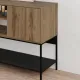 Μπουφές Amira Megapap χρώμα καρυδί Ud - black wood 180x40x80εκ.