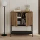 Μπουφές Amira Megapap χρώμα καρυδί Ud - black wood 80x40x90εκ.