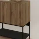 Μπουφές Amira Megapap χρώμα καρυδί Ud - black wood 80x40x90εκ.