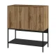 Μπουφές Amira Megapap χρώμα καρυδί Ud - black wood 80x40x90εκ.