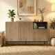 Μπουφές Cailin Megapap χρώμα sepet oak - black wood 140x41,8x80εκ.
