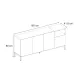 Μπουφές Cailin Megapap χρώμα sepet oak - black wood 180x41,8x80εκ.