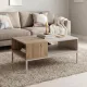 Τραπεζάκι σαλονιού Cailin Megapap χρώμα sandstone - sepet oak 90x56x40,6εκ.