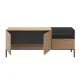 Έπιπλο τηλεόρασης Cailin Megapap χρώμα sepet oak - black wood 140x41,8x55εκ.