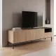 Έπιπλο τηλεόρασης Cailin Megapap χρώμα sepet oak - black wood 180x41,8x55εκ.