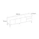 Έπιπλο τηλεόρασης Cailin Megapap χρώμα sepet oak - black wood 180x41,8x55εκ.