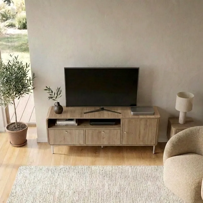 Έπιπλο τηλεόρασης Colia Megapap χρώμα sepet oak 140,3x34x55,7εκ.