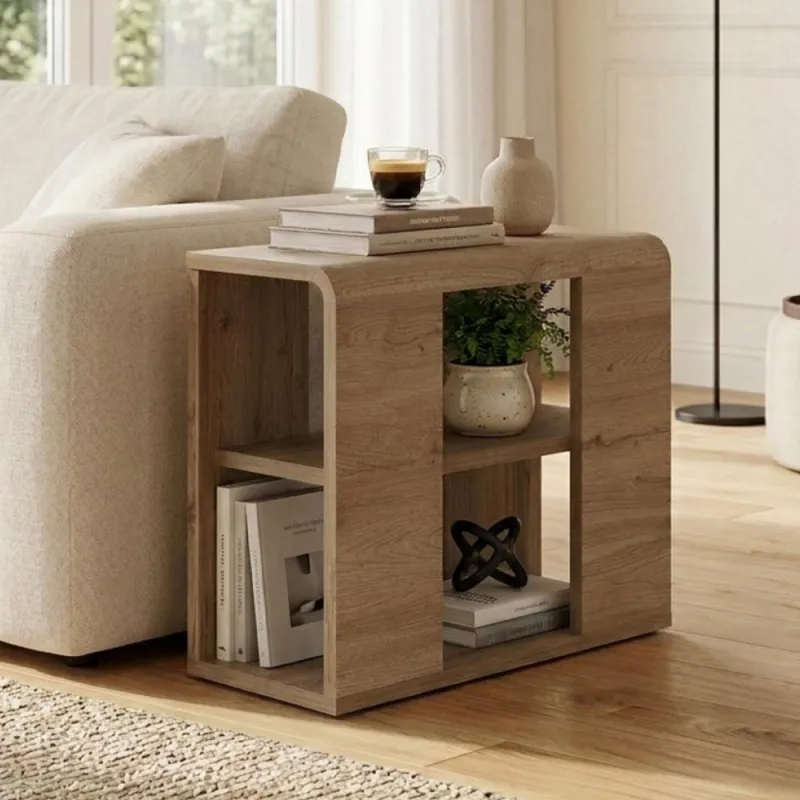 Τραπεζάκι βοηθητικό Colia Megapap χρώμα sepet oak 58x25x50εκ.