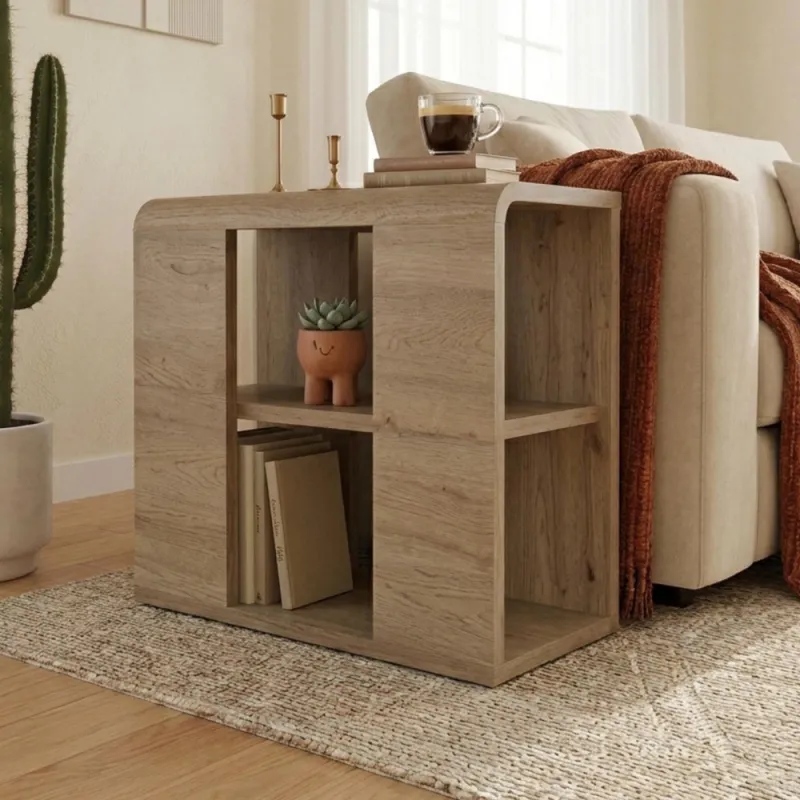 Τραπεζάκι βοηθητικό Colia Megapap χρώμα sepet oak 58x25x50εκ.