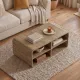 Τραπεζάκι σαλονιού Rovel Megapap χρώμα sepet oak 80,3x50x32,5εκ.
