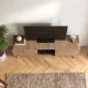Έπιπλο τηλεόρασης Doro Megapap χρώμα sepet oak 150x34x41εκ.