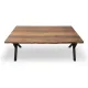 Τραπέζι Walter Megapap Mdf - μεταλλικό χρώμα καρυδί 140x80x75εκ. - Τραπέζια