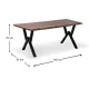 Τραπέζι Walter Megapap Mdf - μεταλλικό χρώμα καρυδί 140x80x75εκ. - Τραπέζια