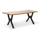 Τραπέζι Walter Megapap Mdf - μεταλλικό χρώμα ακακίας 160x80x75εκ. - Τραπέζια