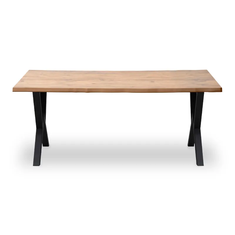 Τραπέζι Walter Megapap Mdf - μεταλλικό χρώμα ακακίας 160x80x75εκ. - Τραπέζια