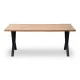 Τραπέζι Walter Megapap Mdf - μεταλλικό χρώμα ακακίας 160x80x75εκ. - Τραπέζια