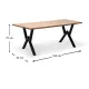 Τραπέζι Walter Megapap Mdf - μεταλλικό χρώμα ακακίας 160x80x75εκ. - Τραπέζια