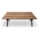 Τραπέζι Walter Megapap Mdf - μεταλλικό χρώμα καρυδί 160x80x75εκ. - Τραπέζια